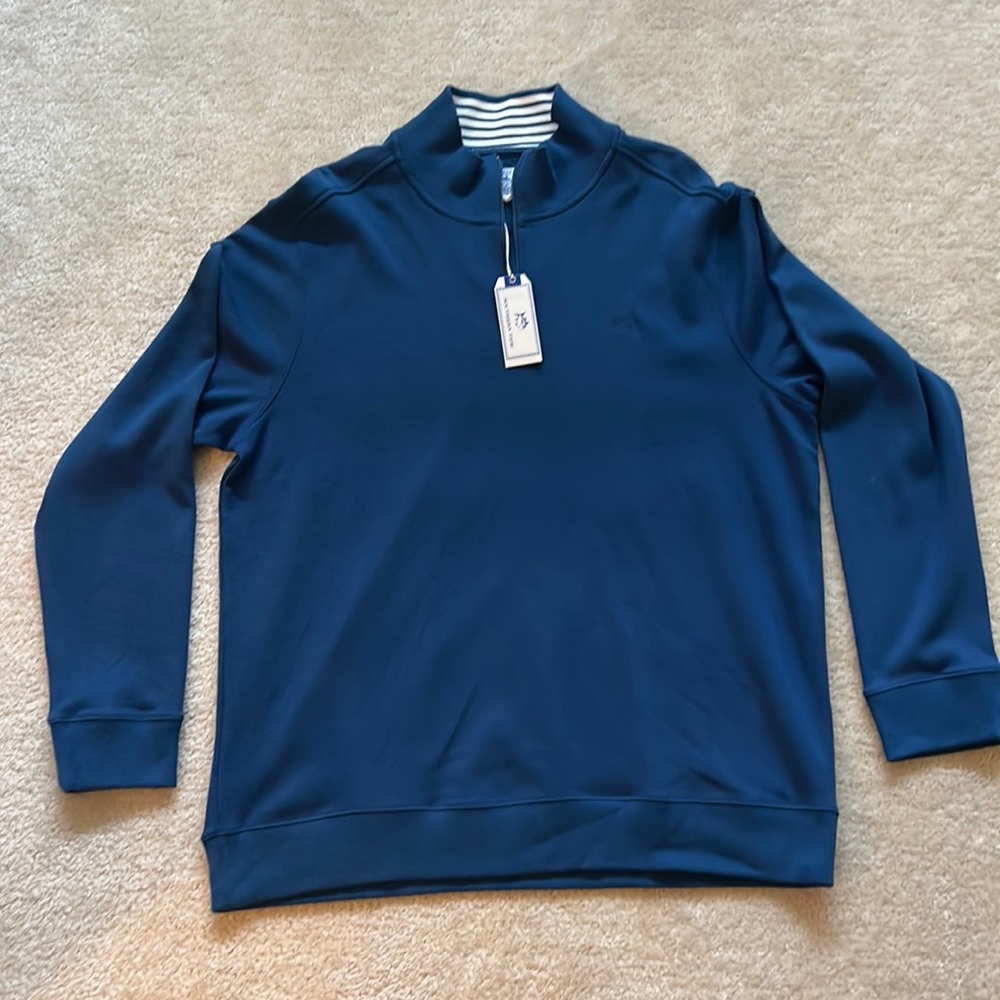 NWT! Southern Tide The Skipjack Men’s 1/4 Zip Pullover Yacht Blue XL